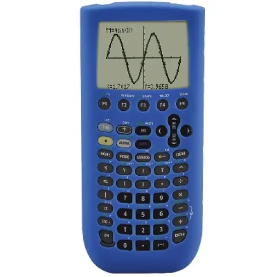 Guerrilla Silicone Case For Texas Instruments TI 89 Titanium Graphing Calculator Blue TI89BLUESC image {4}