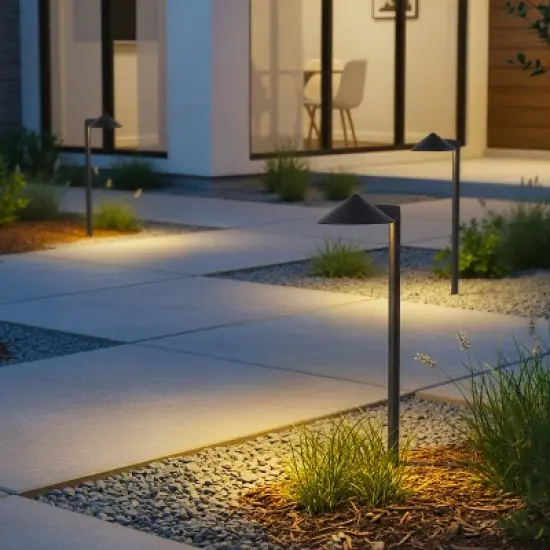 C Cattleya 5W Low Voltage Matte Black Aluminum LED Outdoor Landscape Path Lights image {3}