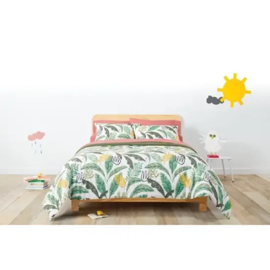 Botanical Garden Cotton Kids' Comforter Set Green - Pillowfort&trade; image {4}