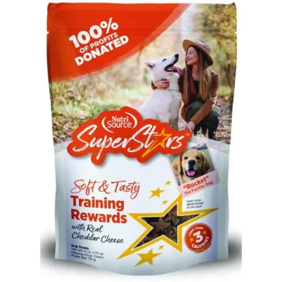 NutriSource Superstars Soft & Tasty Cheddar Cheese Training Rewards Dog Treats - 4 Oz image {1}