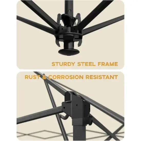 13X13 Pop-Up Gazebo, Outdoor Canopy Tent with Double Roof, Outdoor Gazebo for Backyard & Patio, Instant Screened Shelter with 169 Square Feet of Shade image {3}