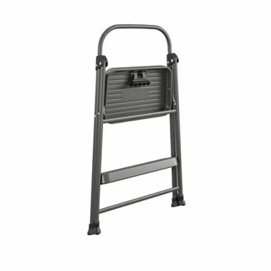 Cosco 2 Step All Steel Step Stool: Dark Gray, 225 lb Capacity, No Assembly, Kitchen Stepper for Adults image {4}