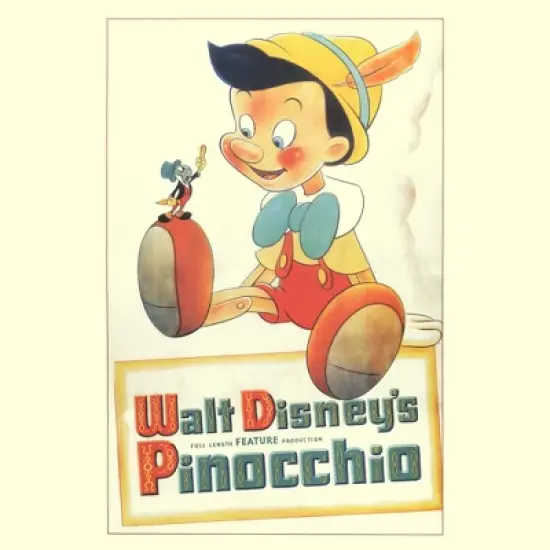 Men's Pinocchio Retro Movie Poster T-Shirt image {1}