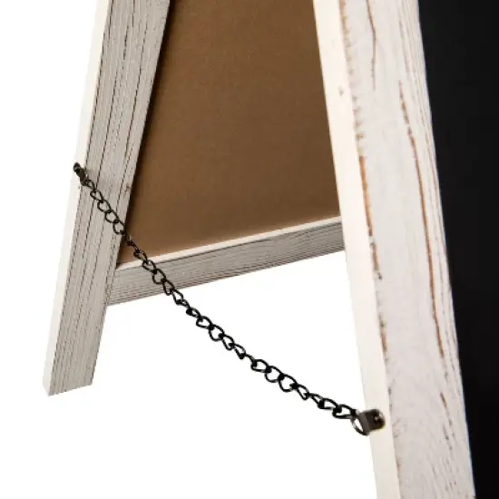 Flash Furniture Canterbury Vintage Wooden A-Frame Magnetic Indoor/Outdoor Chalkboard Sign, Freestanding Double Sided Extra Large Message Board image {7}