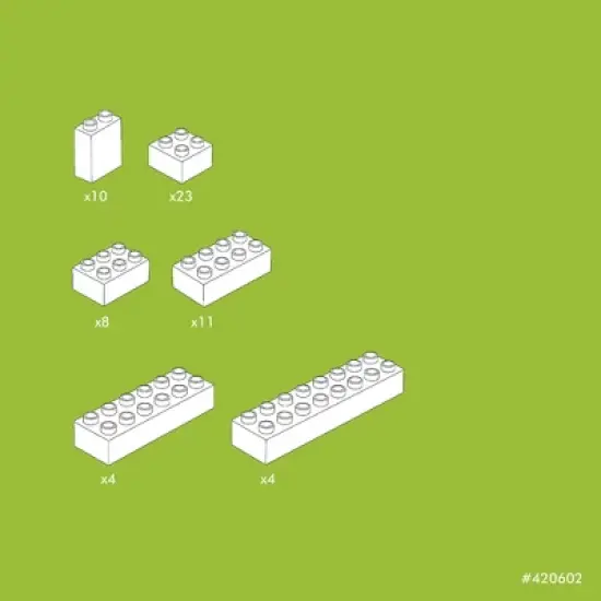 Hubelino White Building Blocks Accessory Set (60 Pcs) image {3}