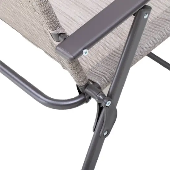 6pc Patio Dinning Set with 4 Folding Chairs Glass Table and Tan Umbrella without Base - Crestlive Products image {4}