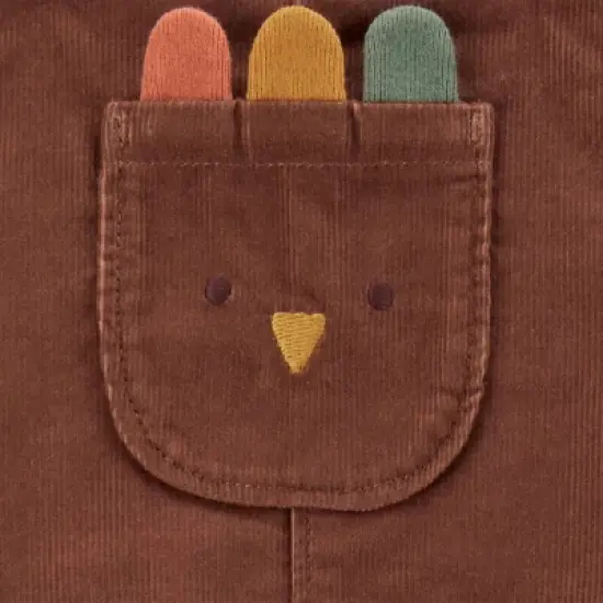 Carter's Just One You&reg; Baby 2pc Thanksgiving Overalls Set - Brown image {4}