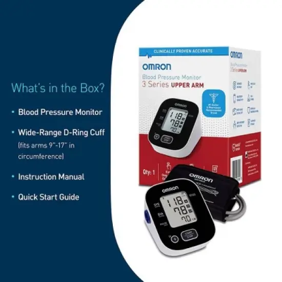 Omron Series 3 Upper Arm Blood Pressure Monitor with Bluetooth image {4}