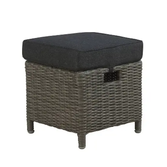 Asti 6pc Wicker Outdoor Seating Set - Gray - Alaterre Furniture image {8}