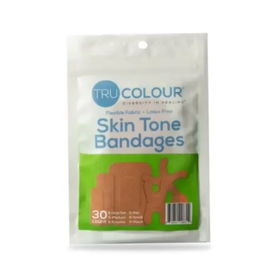 TruColour Skin Tone Shade Adhesive Bandages, Olive image {1}