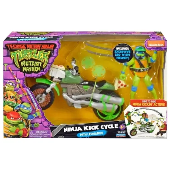 Teenage Mutant Ninja Turtles: Mutant Mayhem Ninja Kick Cycle with Leonardo Action Figure image {1}