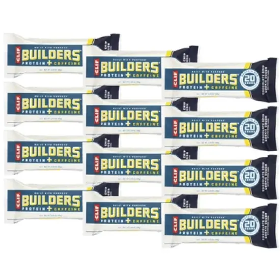 Clif Bar Builders Protein and Caffeine Chocolate Chip Cookie Dough - Case of 12/2.4 oz image {4}