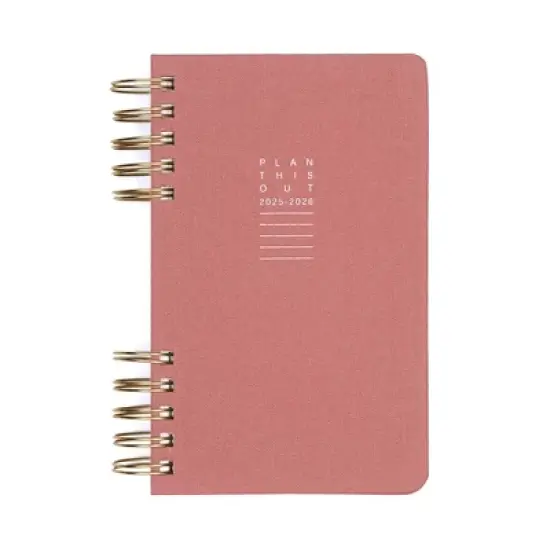 Altitude Planner 5"x8" 2025-2026 Monthly & Weekly Mauve Pink image {1}