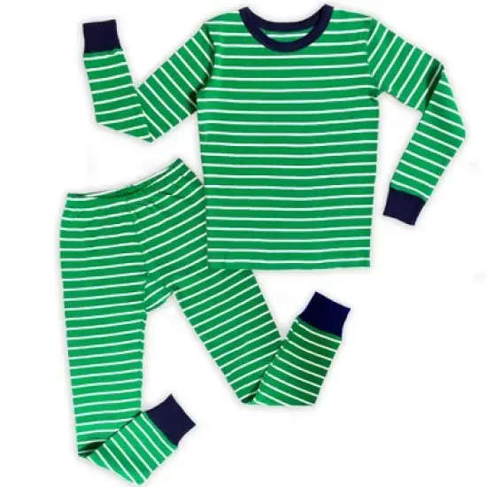 Mightly Kids' Fair Trade 100% Organic Cotton Tight Fit Pajamas Set image {10}