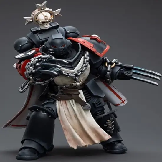 Black Templars Primaris Sword Brethren Alberic 1/18 Scale | Warhammer 40K | Joy Toy Action figures image {3}