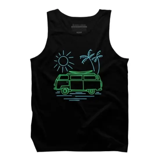 Men's Design By Humans Summer Surf Trip Van Life By donipacoceng Tank Top image {2}
