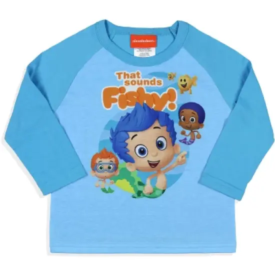 Nickelodeon Toddler Boys' Bubble Guppies That Sounds Fishy Sleep Pajama Set Turquoise image {1}