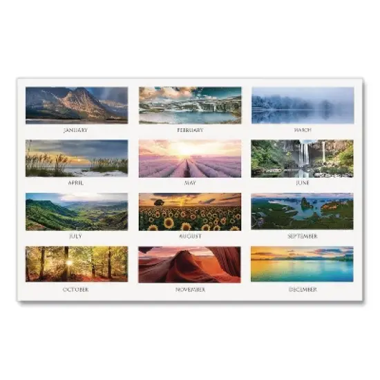 Earthscapes Recycled 3-Month Vertical Wall Calendar, Scenic Photography, 8 x 17, White Sheets, 14-Month: Dec 2025 to Jan 2027 image {2}