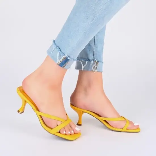 Journee Collection Womens Tallie Tru Comfort Foam Open Toe Mid Heel Pumps image {8}