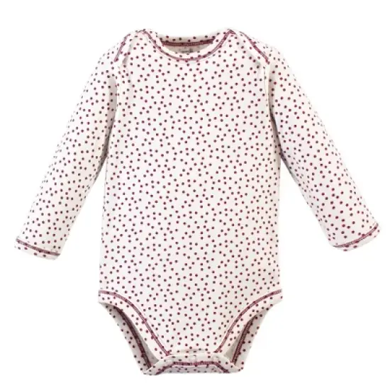 Touched by Nature Baby Girl Organic Cotton Long-Sleeve Bodysuits 5pk, Cherry Blossom image {3}