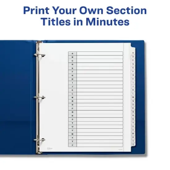 Avery Extra-Wide Dividers, 26 Tabs, Ready Index (11166) image {3}