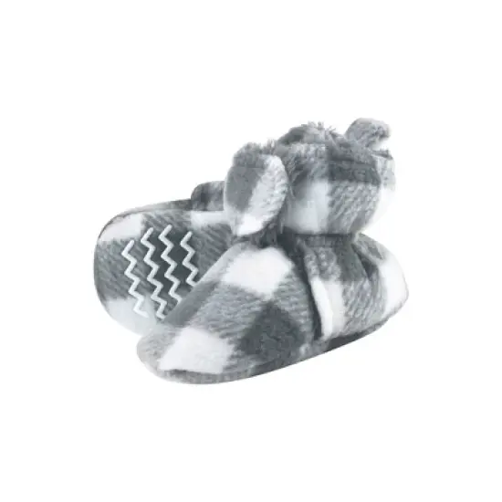 Hudson Baby Unisex Baby Trapper Hat, Mitten and Bootie Set, Charcoal White Plaid image {3}