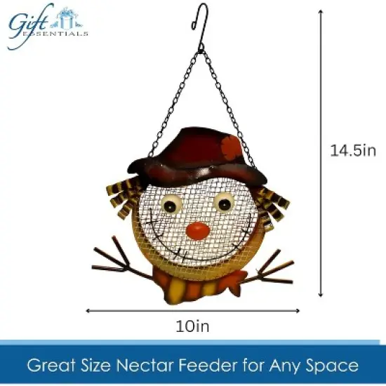 Gift Essentials Metal Assorted Scarecrow Mesh Bird Seed Feeder - 9" image {1}
