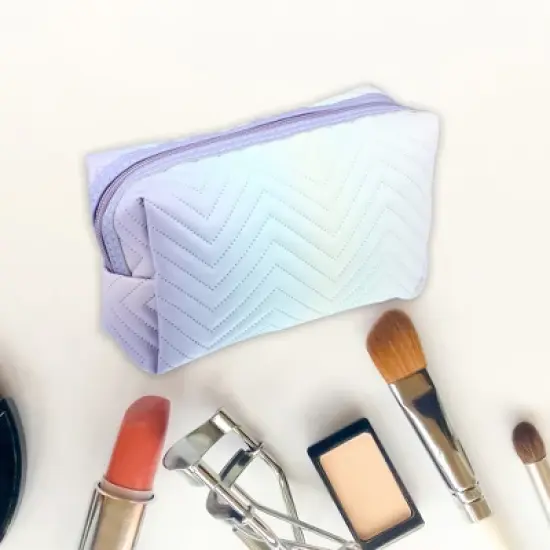 Unique Bargains Travel Makeup Bag Portable Toiletry Bag Small Cosmetic Organizer Gradient image {4}