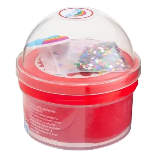 Cra-Z-Slimy Slime Dome Red Happy Day: Creativity Focus, 4 Pieces, 2.4 oz Total image {3}