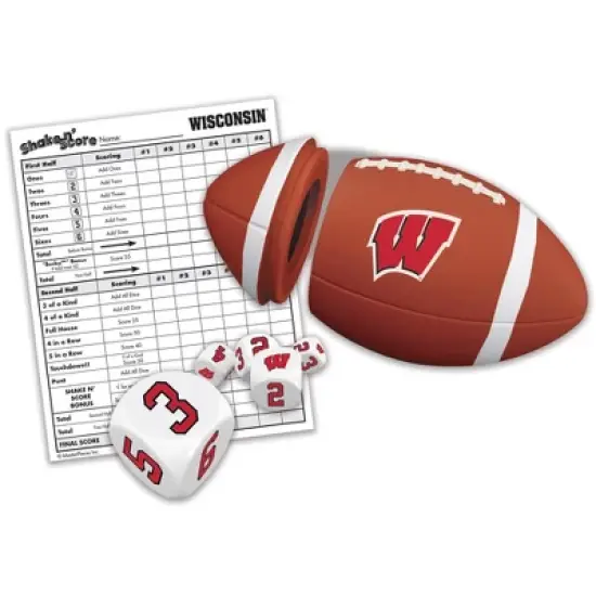 MasterPieces Officially Licsenced NCAA Wisconsin Badgers Shake N' Score Dice Game for Age 6 and Up image {2}