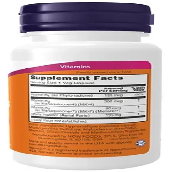 MK-7 Plus with K1 & MK-4 by Now Foods  -  90 Capsule image {1}