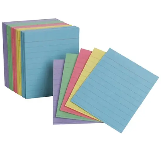 Oxford&reg; Mini Index Cards, 3" x 2.5", Ruled, Assorted Colors, 200 Per Pack, 6 Packs image {1}