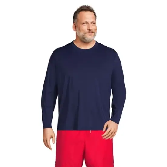 Lands' End Men's Long Sleeve Swim Tee Rash Guard image {6}