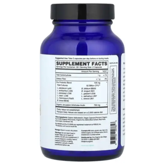 Ora Trust Your Gut, High Potency Probiotic & Prebiotic, 60 Capsules image {1}