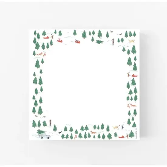 Winter Pine Forest Holiday Notepad by Ramus & Co (100 Heavyweight Tear-Off Sheets) image {3}