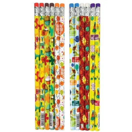 Birthday Pencils (24 Pack) - Fruity & Sweet Scents, #2 HB Lead image {2}