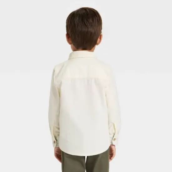 OshKosh B'gosh Toddler Boys' Long Sleeve Corduroy Shirt - Cream image {1}