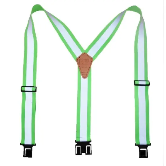 Perry Suspenders Big & Tall Elastic Hook End Reflective Suspenders image {4}