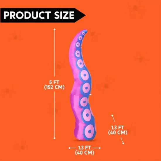 Joyfy 5 FT Halloween Inflatables Outdoor Decorations, Window Decor Inflatable Octopus Tentacle with Built-in LED for Halloween Yard Outdoor Decoration image {7}