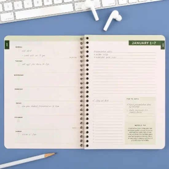 Cambridge 2024 Planner 8.5"x6.375" Weekly/Monthly Beach image {1}