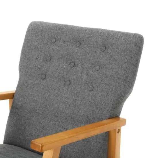 Harvey Mid-Century Modern Fabric Rocking Chair - Christopher Knight Home image {5}