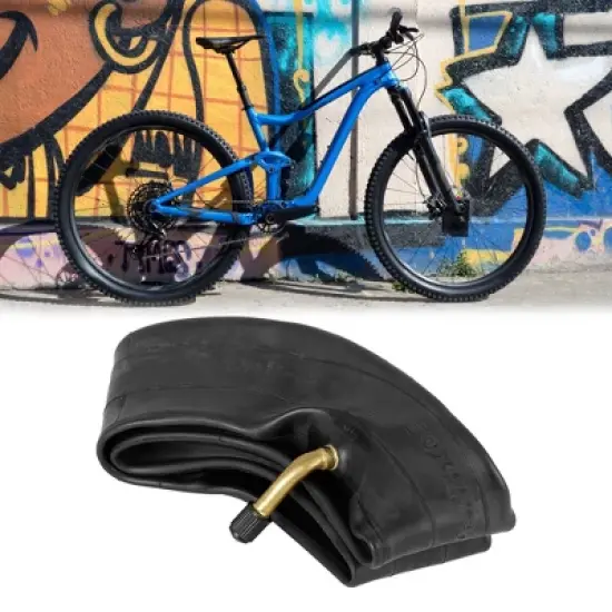 Unique Bargains Bent Ameriam Type Valve Bike Inner Tube Black 10"x2-2.125" image {1}