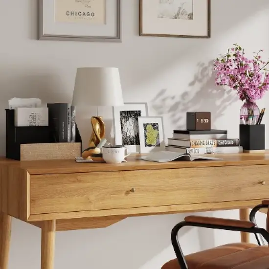 Flash Furniture Comerford 7-Compartment Wood Accessory Holder Set Black 3 Piece (HFMHDGDI781315) image {8}