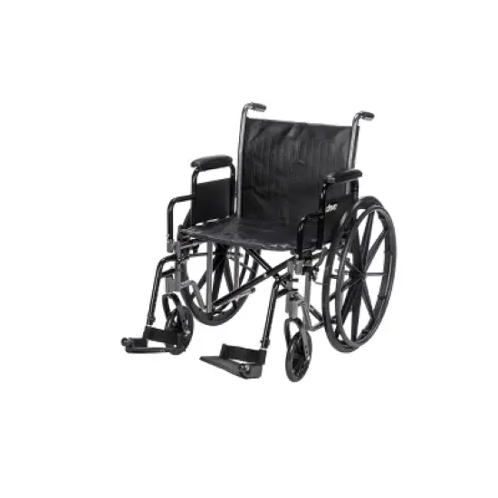 Drive Medical Silver Sport 2 Wheelchair - 18&Prime; Seat, Detachable Desk Arms, Swing-Away Footrests image {4}