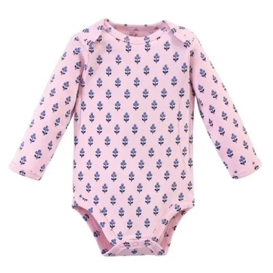 Touched by Nature Baby Girl Organic Cotton Long-Sleeve Bodysuits 5pk, Blossom image {4}