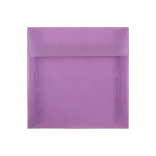 JAM Paper 6.5x6.5 Square Translucent Vellum Invitation Envelopes Lilac Purple 241332378I image {2}