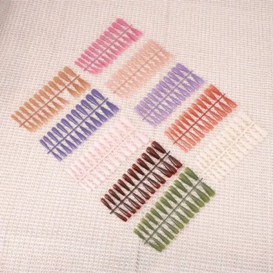 Unique Bargains Women's Beautiful Fake Nails Colorful 240-pieces Per Set image {4}