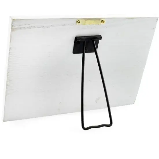 Decorae White Be Right Back Sign; Wood Sign, Free-Standing or Hanging Wooden Rustic Style Office Sign image {5}