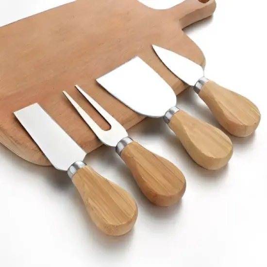Kitcheniva Stainless Steel Cheese Knife Set 4 Pcs image {2}