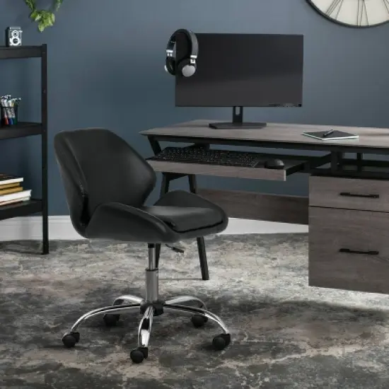 Pearl Office Swivel Height Adjustable Task Chair Black - Calico Designs image {1}